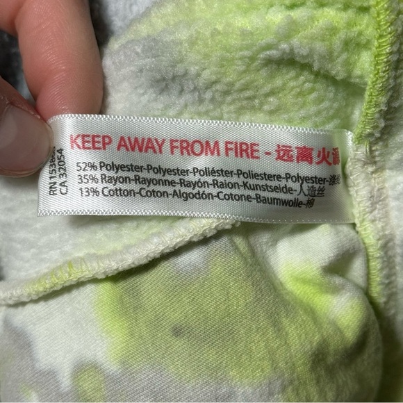 Free People Kelly Washed Tie Dye Shorts Green Gray White Fleece Lounge Size XS - Picture 4 of 4